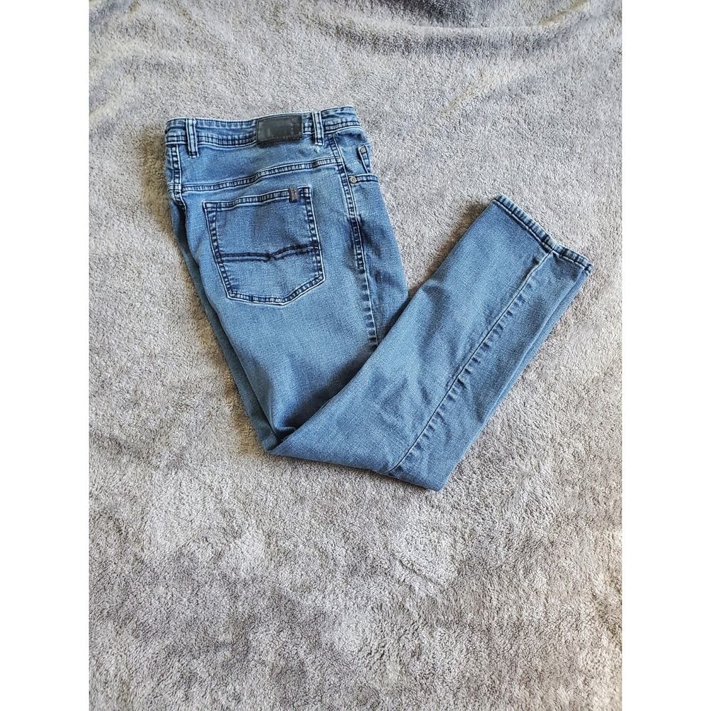 Buffalo David Bitton Mens Jackson X Straight Stretch Jeans 36X32 Blue Denim
